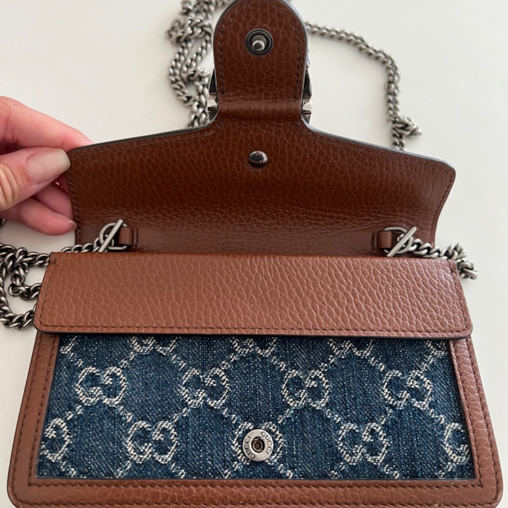 GUCCI Dionysus Super Mini Blue Denim - Picture 6 of 6